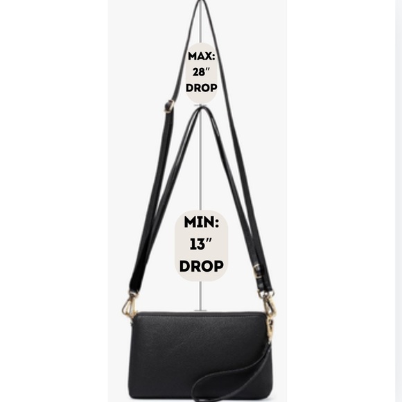 Cross body Bag Shoulder Purse Clutch Wristlet Top zipper handbag - Picture 6 of 11